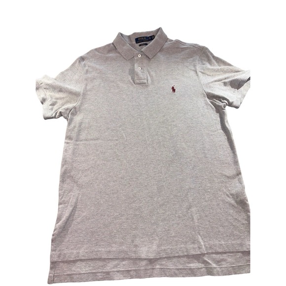 Polo Ralph Lauren Polo Shirt XL Mens Gray Silver Preppy Pony Casual - Picture 1 of 7